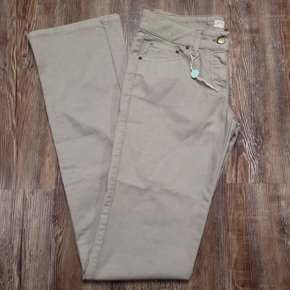 $690 Stella McCartney Beige Bootcut Jeans Designer Preppy Made In Italy 42 30x37